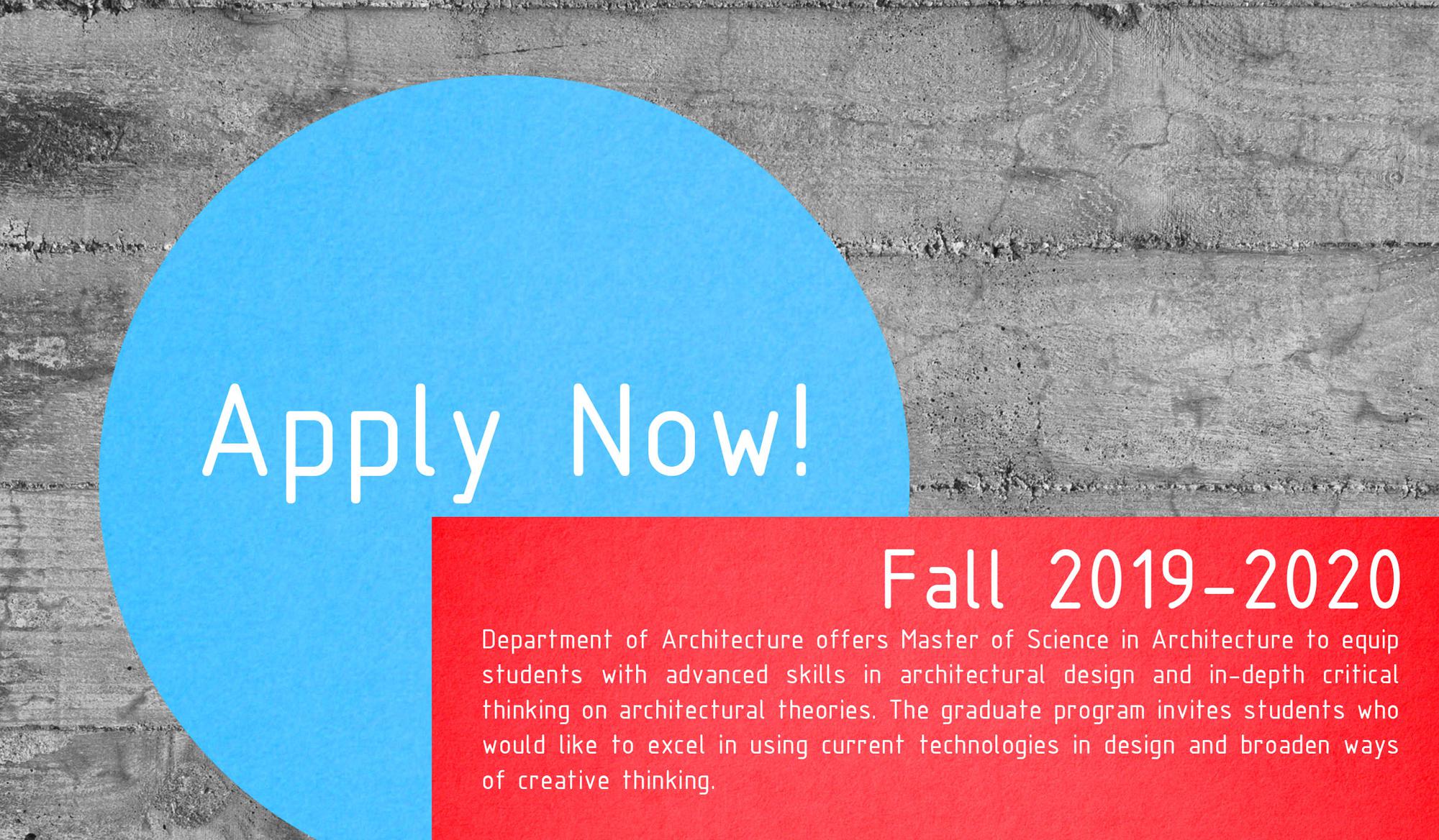 Graduate Studies in Architecture Applications