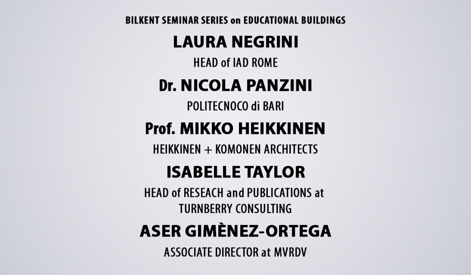 Seminar Series on Educational Buildings
